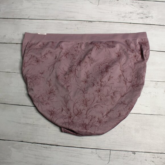 Ambrielle Women's High Cut Leg Brief Panties Size XXL 9 Floral - Picture 4 of 5